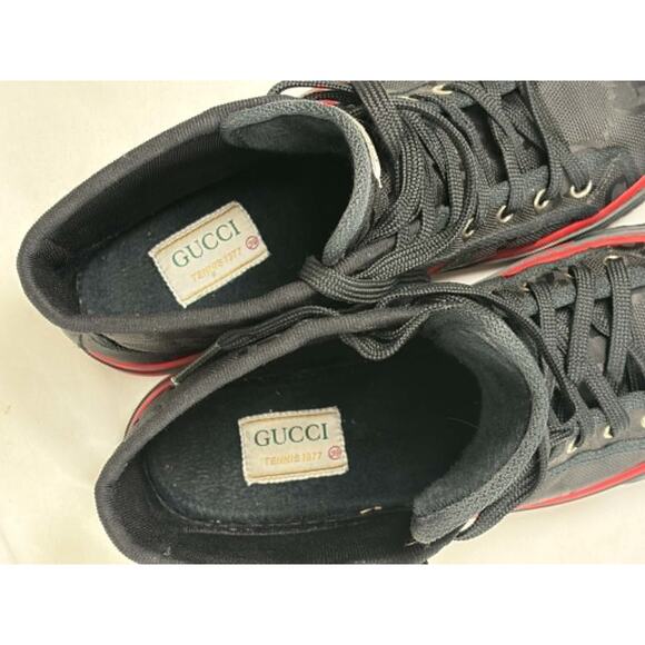 Gucci Tennis 1977 High Top GG Sneakers Black  US 9 SPB JA-364541 main image 5